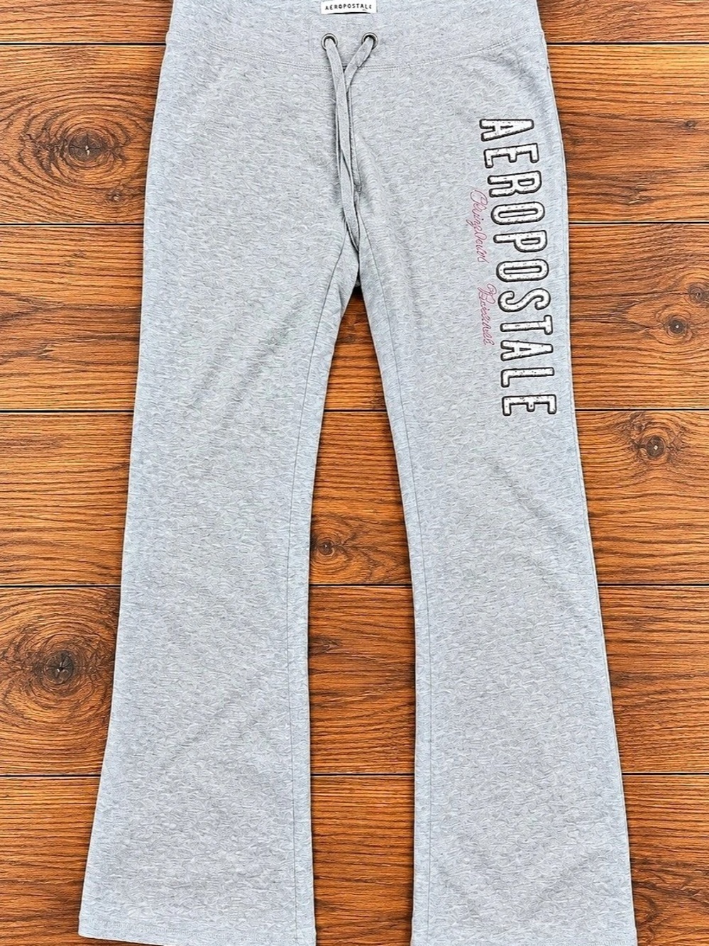 Aeropostale Original Brand Low-Rise Fit & Flare Sweatpants Gray Medium